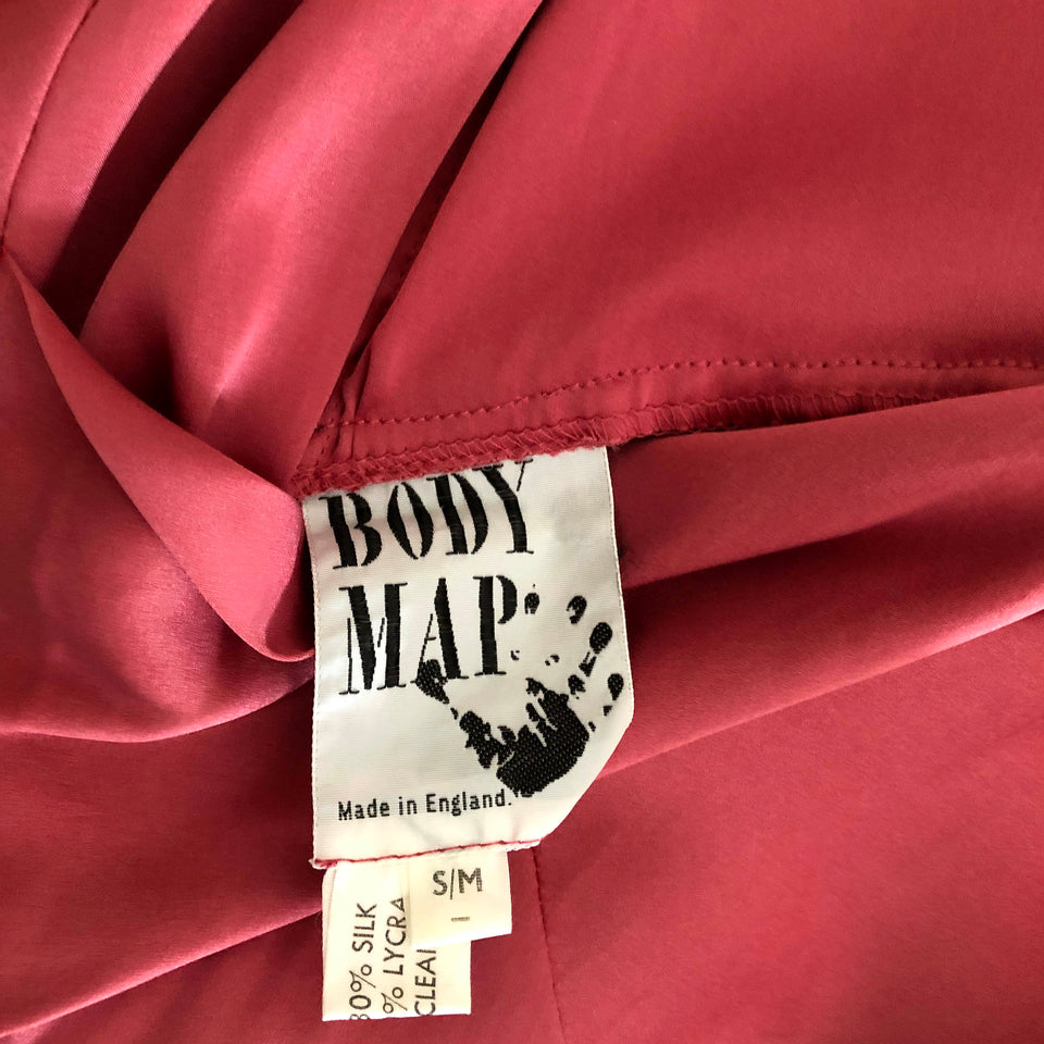 Body Map - Silk Lycra Dress - c.1980